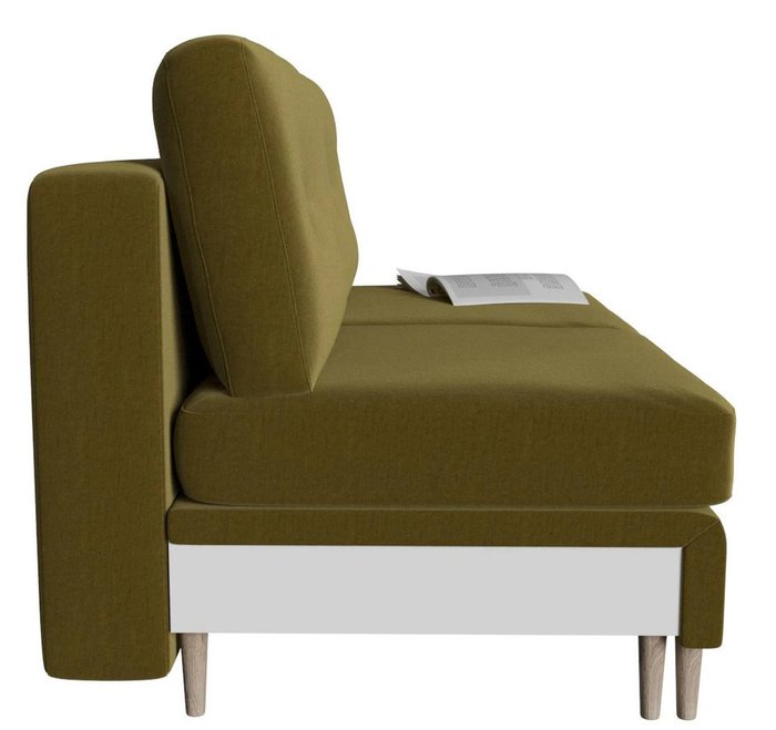 Модуль диван-кровать двухместный Белфаст оливкового цвета - лучшие Прямые диваны в INMYROOM