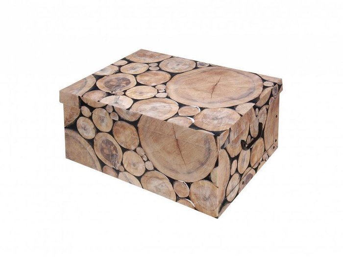 Коробка декоративная Wood design коричневого цвета