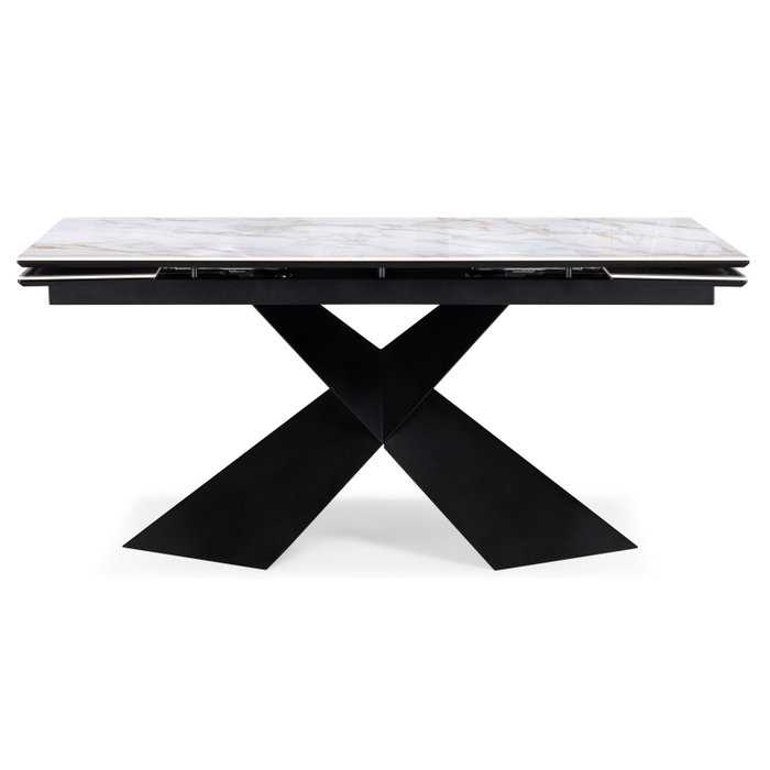 Раскладной обеденный стол Хасселвуд черного цвета - купить Обеденные столы по цене 70390.0