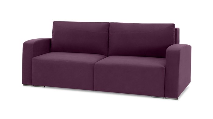 Прямой диван-кровать Окленд Лайт фиолетового цвета - купить Прямые диваны по цене 55200.0