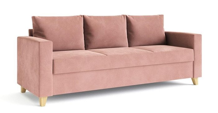 Диван-кровать Эмилио розового цвета - купить Прямые диваны по цене 53809.0