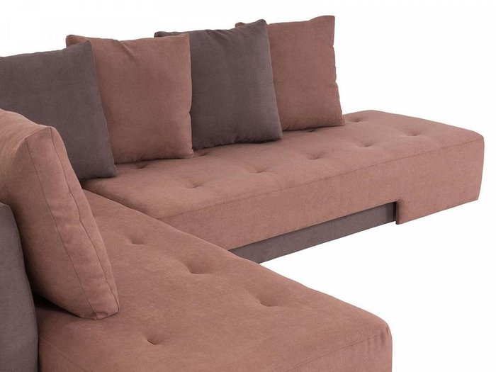 Угловой диван-кровать London коричневого цвета - лучшие Угловые диваны в INMYROOM
