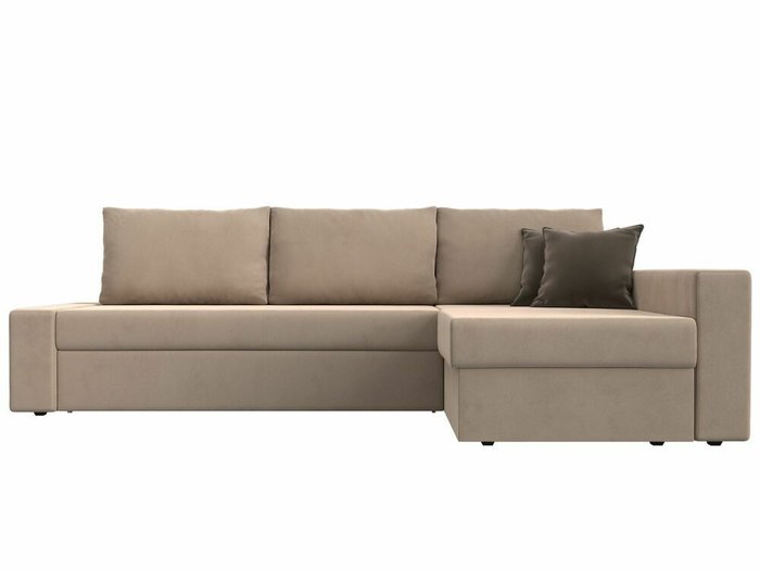 Угловой диван-кровать Версаль бежевого цвета правый угол - купить Угловые диваны по цене 47999.0