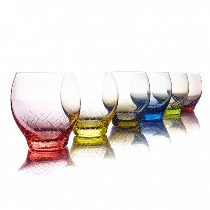Набор бокалов для воды Sera-Irida из цветного хрусталя - купить Бокалы и стаканы по цене 60000.0