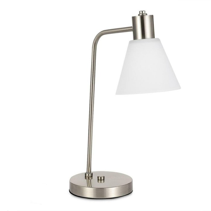 Прикроватная лампа Никель/Белый E27 1*60W ARKI - купить Настольные лампы по цене 5400.0