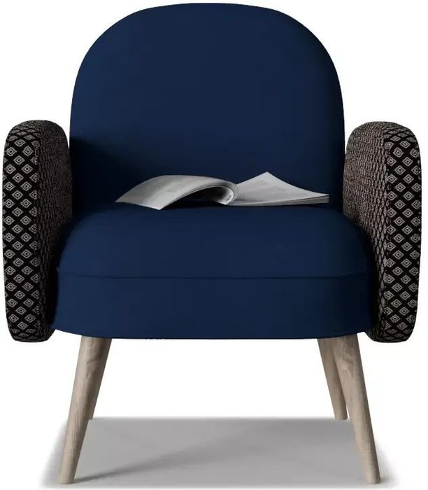 Кресло Бержер темно-синего цвета - купить Интерьерные кресла по цене 14000.0