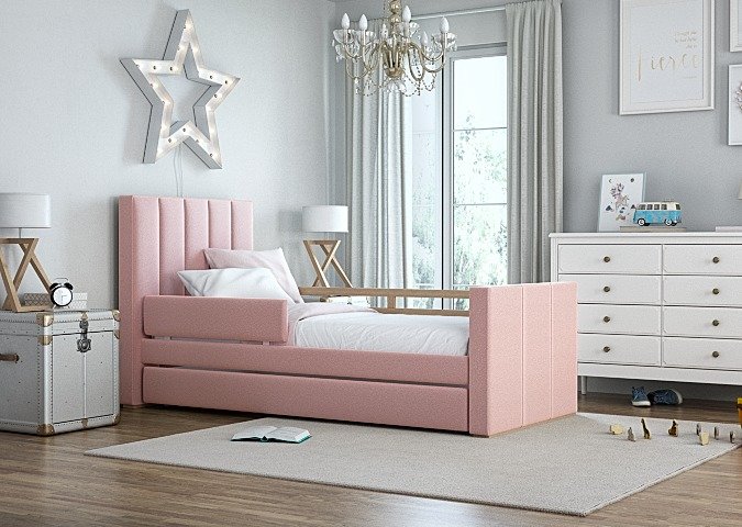 Кровать Cosy спальное место 90х200 розового цвета - лучшие Одноярусные кроватки в INMYROOM