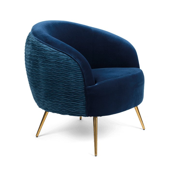 Кресло So Curvy синего цвета - купить Интерьерные кресла по цене 78271.0
