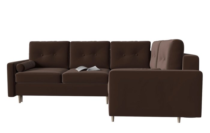 Диван-кровать модульный угловой Белфаст коричневого цвета - купить Угловые диваны по цене 54482.0