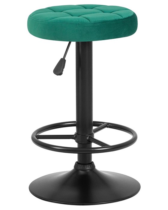 Табурет барный Bruno зеленого цвета на черной металлической ножке - купить Барные стулья по цене 5230.0