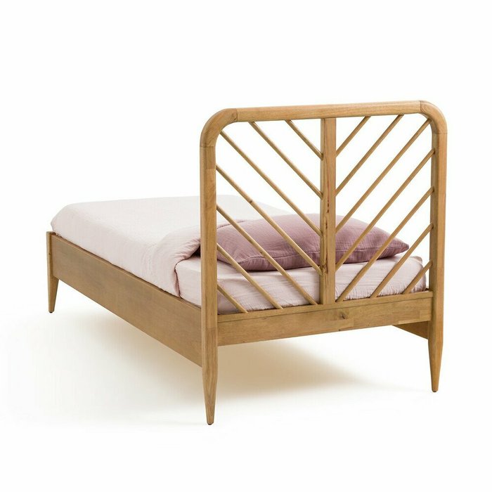 Кровать детская из массива дуба с кроватным основанием Anda 90x190 бежевого цвета - лучшие Одноярусные кроватки в INMYROOM
