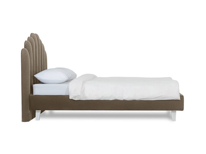 Кровать Queen Sharlotta L 160х200 серо-коричневого цвета  - лучшие Кровати для спальни в INMYROOM