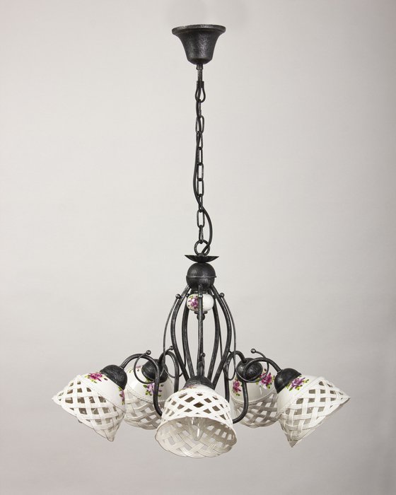 Подвесная люстра Emilia MDK9365/5ABlack (керамика, цвет белый) - купить Подвесные люстры по цене 11514.0