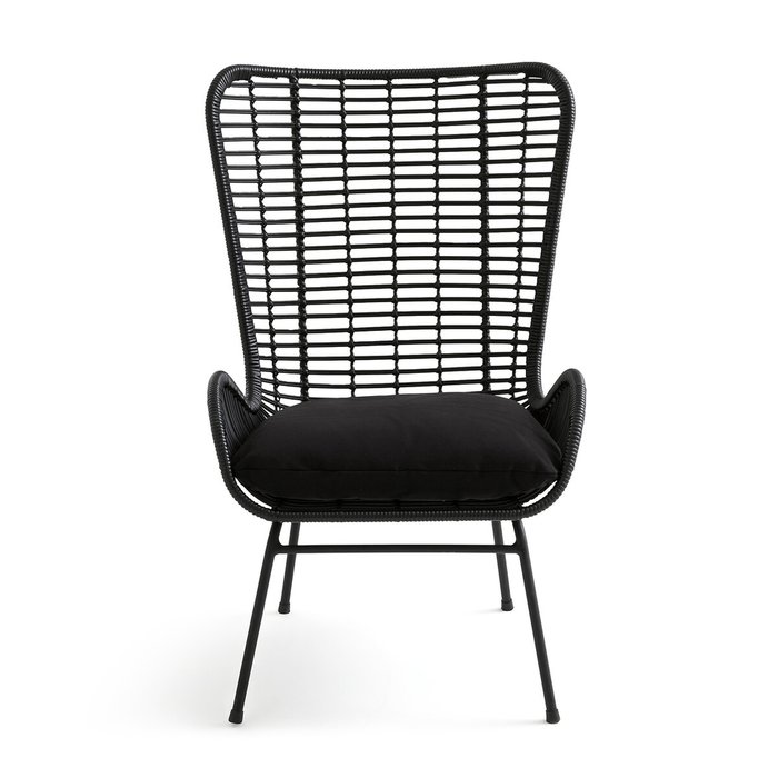 Кресло садовое из металла и полимера Andy черного цвета - купить Садовые кресла по цене 31707.0