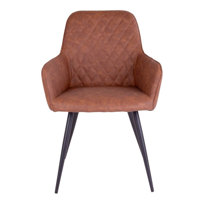 Стул с подлокотником Harbo коричневого цвета  - купить Обеденные стулья по цене 18200.0