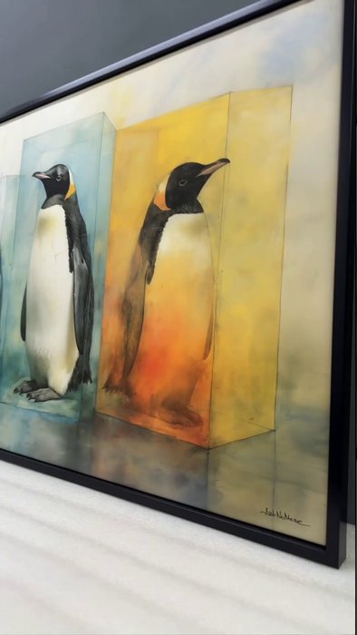 Репродукция картины Cocktail Penguins, 2024г. - лучшие Картины в INMYROOM