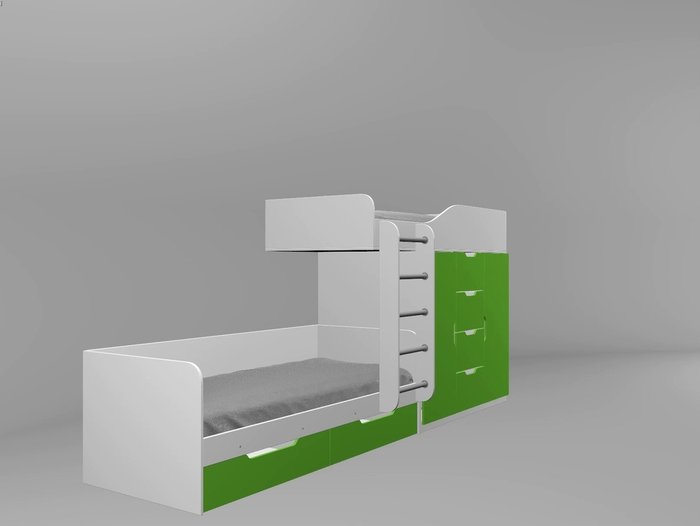 Двухъярусная кровать Астра 6 80х190 белого цвета - лучшие Двухъярусные кроватки в INMYROOM Двухъярусная кровать Астра 6 80х190 белого цвета - лучшие Двухъярусные кроватки в INMYROOM