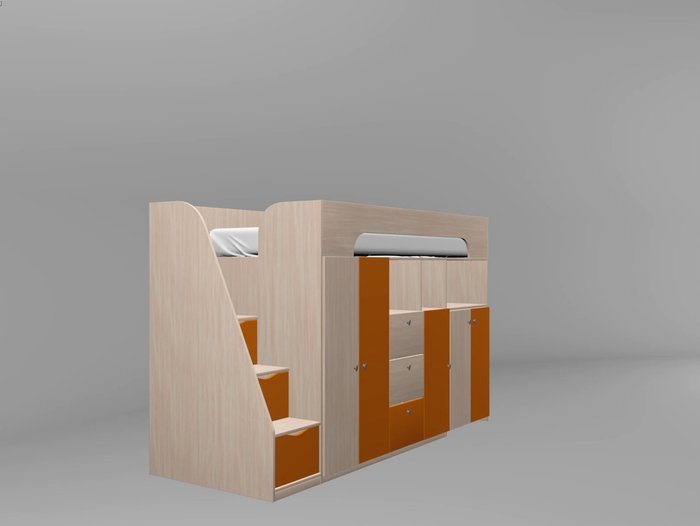 Кровать-чердак Астра 11 80х190 цвета Дуб молочный-салатовый - лучшие Кровати-чердаки в INMYROOM Кровать-чердак Астра 11 80х190 цвета Дуб молочный-салатовый - лучшие Кровати-чердаки в INMYROOM