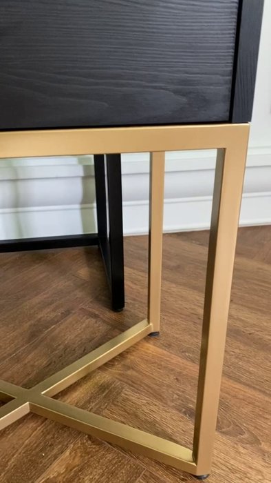 Тумба Пэри черного цвета с выдвижным ящиком  - лучшие Прикроватные тумбы в INMYROOM