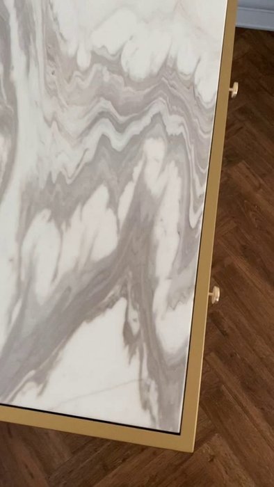 Консоль с двумя ящиками и мраморной столешницей - лучшие Консоли в INMYROOM Консоль с двумя ящиками и мраморной столешницей - лучшие Консоли в INMYROOM