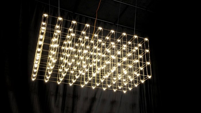 Люстра подвесная Cosmic ячейка 15 х 15 см 120 x 60 x 45 золото - лучшие Подвесные люстры в INMYROOM Люстра подвесная Cosmic ячейка 15 х 15 см 120 x 60 x 45 золото - лучшие Подвесные люстры в INMYROOM