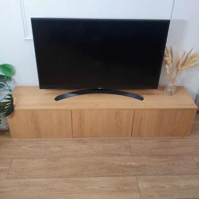 Подвесная тумба под ТВ Base nature бежевого цвета - лучшие Тумбы для ТВ в INMYROOM