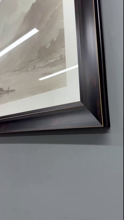 Репродукция картины в раме Вид на Рейн, 1842г. - лучшие Картины в INMYROOM