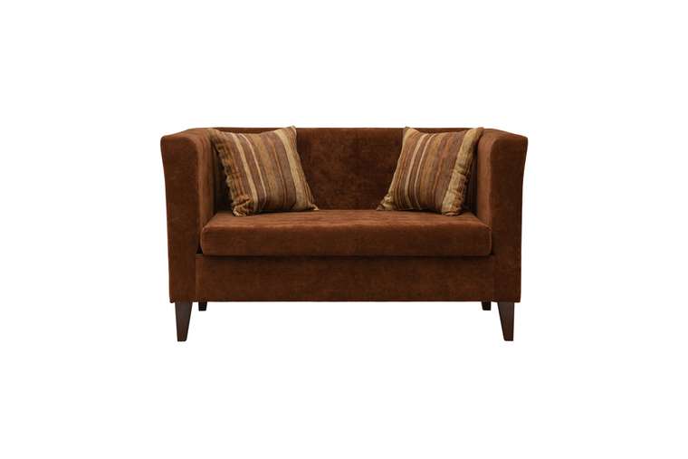 Прямой диван Кверти коричневого цвета