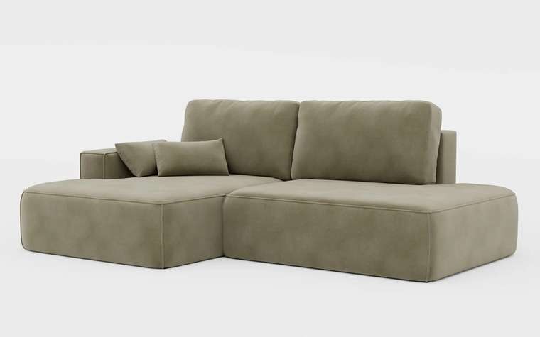 Угловой диван-кровать Вест зеленого цвета