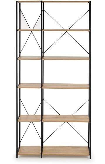 Стеллаж Reg19 бежево-черного цвета