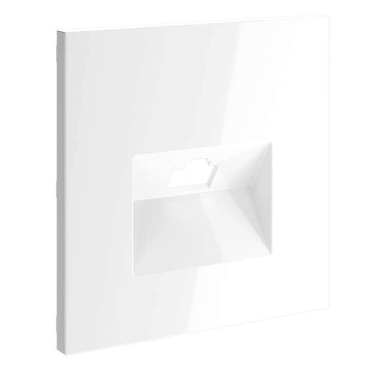 Накладка для розетки компьютерной RJ45 кат.6, S70 (белый глянцевый)