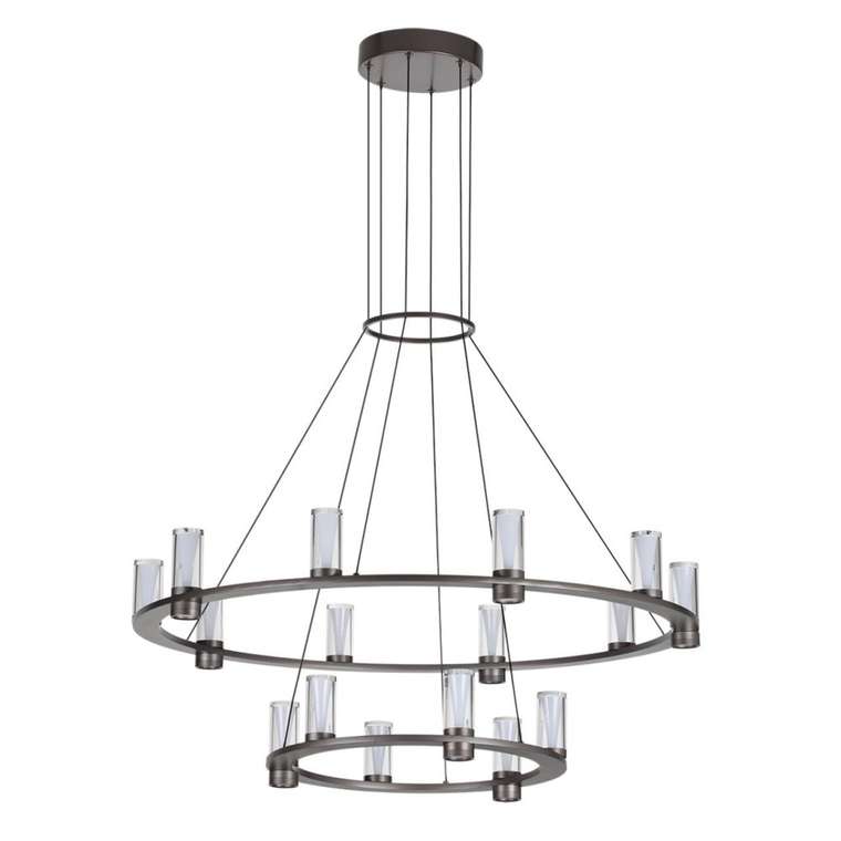 Подвесная люстра Odeon Light Defance 7143/110L черный gun powder/акрил/металл IP20 LED 93W 5960Лм 3000K 220V