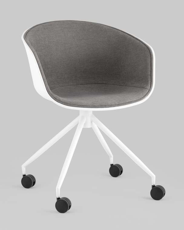 Кресло офисное Libra серо-белого цвета
