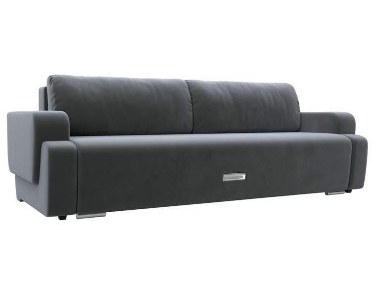 Прямой диван-кровать Ника серого цвета