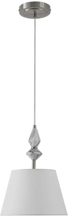 Подвесной светильник с белой арматурой Lumion Vermont 8274/1A никель/белый/серый, металл/керамика/ткань Е14 1*40W 220V
