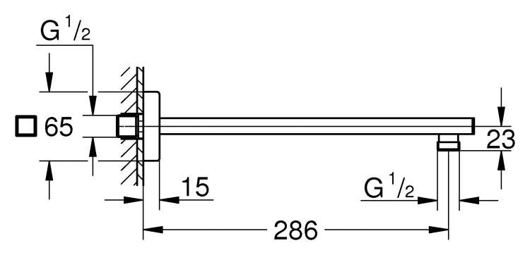 Кронштейн для верхнего душа Rainshower