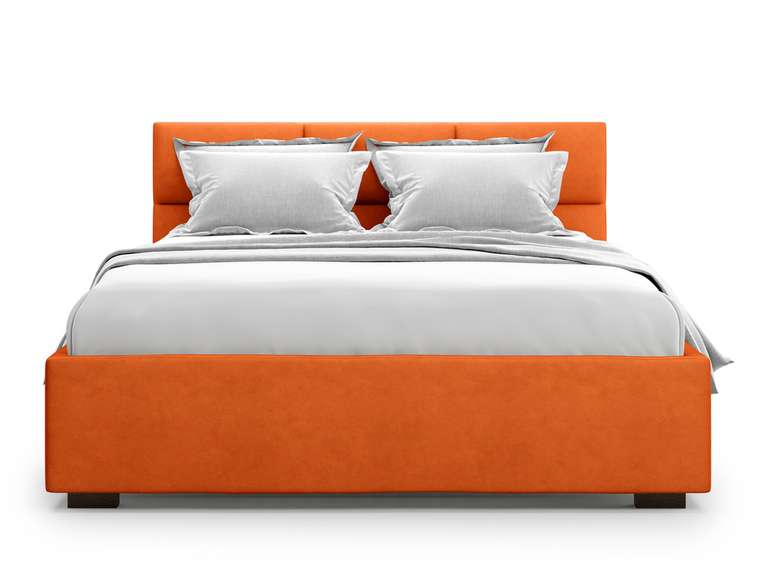 Кровать Bolsena 140х200 оранжевого цвета с подъемным механизмом 