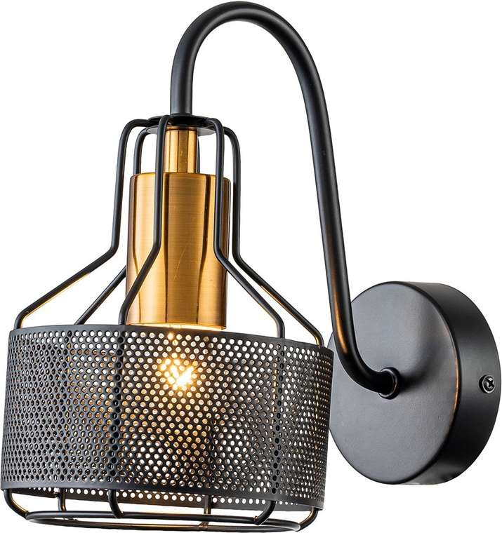 Бра Escada Quart 697/1A 1x60Вт E27, металл, черный/золото