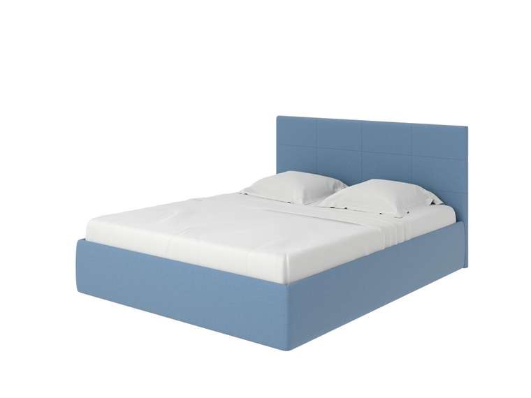 Кровать Alba 160х200 голубого цвета с подъемным механизмом