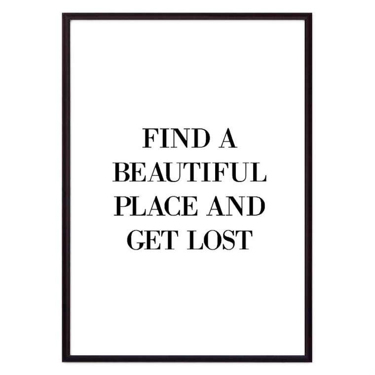 Постер в рамке Get lost 40х60 см