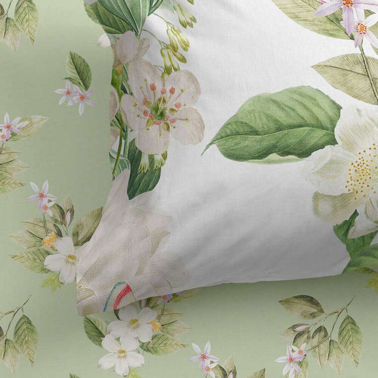 Простынь нижняя Azahara 160x200 зеленого цвета