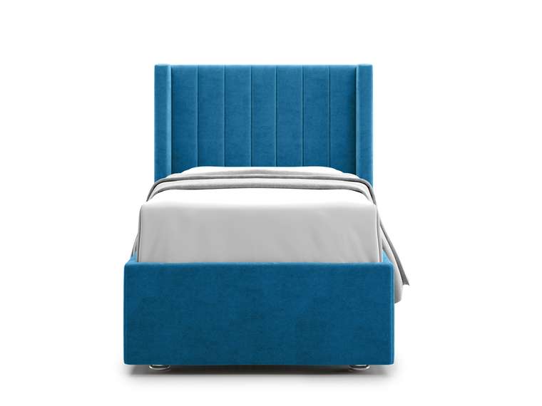 Кровать Premium Mellisa 2 90 синего цвета с подъемным механизмом 