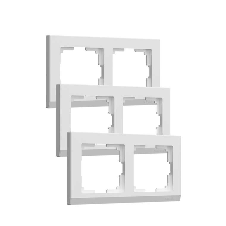 W0021801/ Рамка на 2 поста Stark (белый) - комплект 3 шт W0021801/ Рамка на 2 поста Stark (белый) - комплект 3 шт Stark белый
