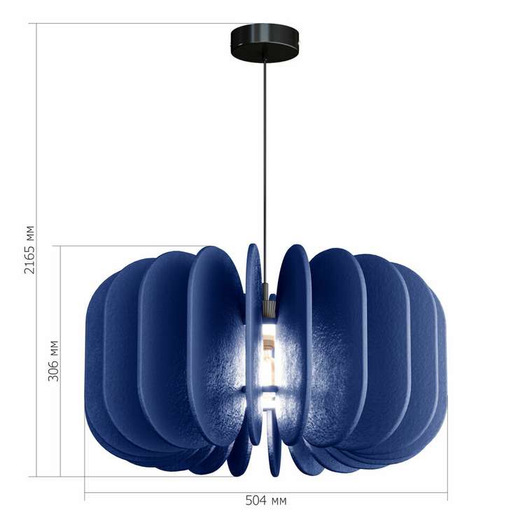 Светильник подвесной ST-Luce Черный/Синий E27 1*60W SENTITO