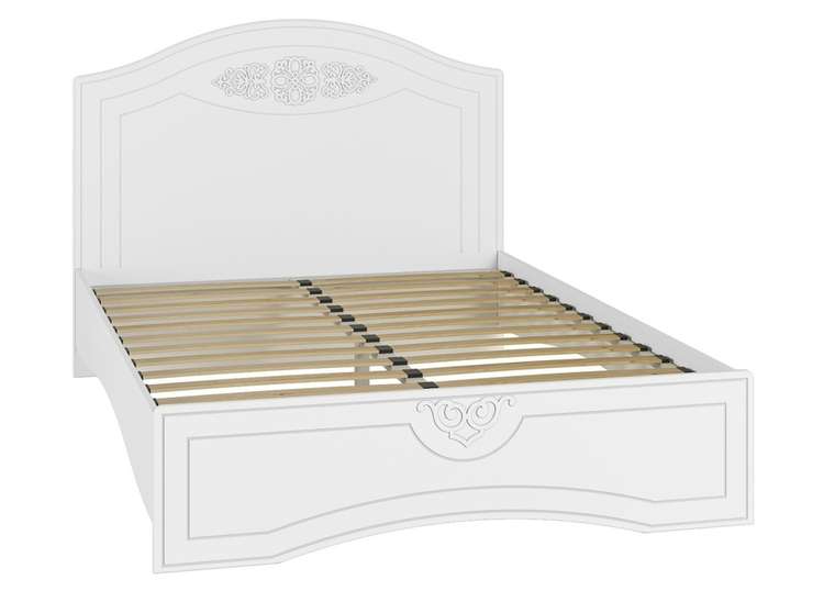 Кровать с основанием Ассоль 140х200 белого цвета