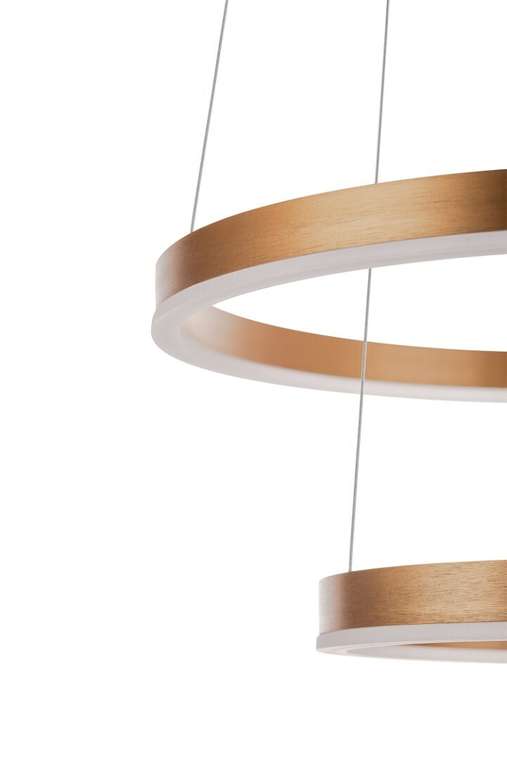 Подвесной светильник Orblaze 2 rings 1000 золотого цвета