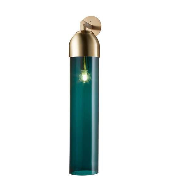 Настенный светильник Fosa с плафоном зеленого цвета