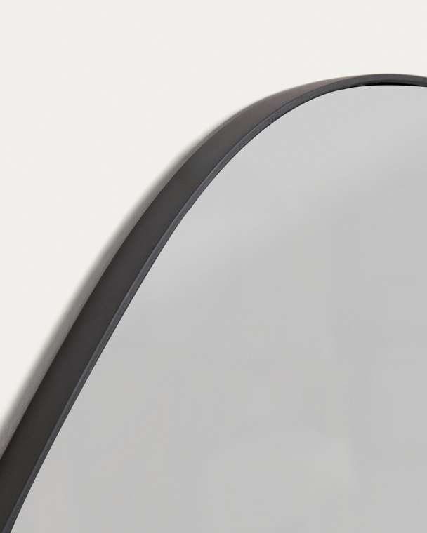 Настенное зеркало Anera 84х108 в раме черного цвета