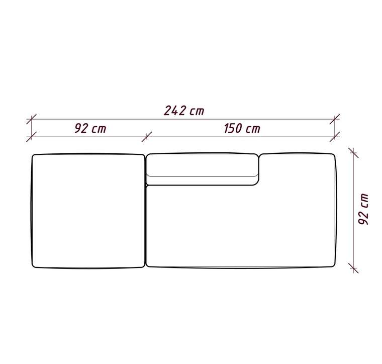 Модульный диван Duo светло-бежевого цвета