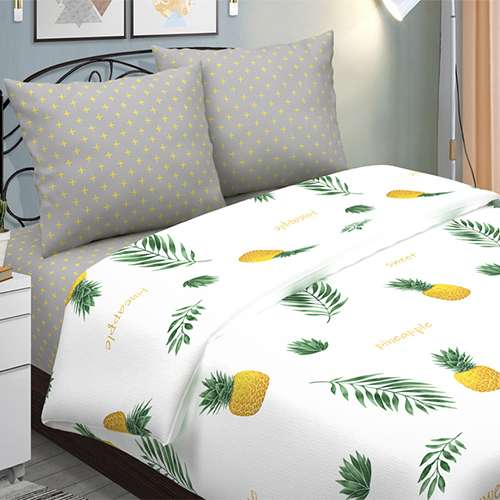 КПБ 'Insight' дуэт, поплин, 100% хлопок, пл. 118 гр./кв.м., 'Пинаколада белый'